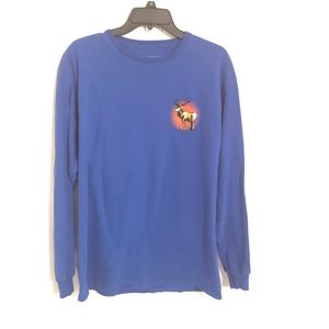 Ocean + Coast Long Sleeve Shirt Size L Blue